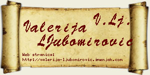 Valerija LJubomirović vizit kartica